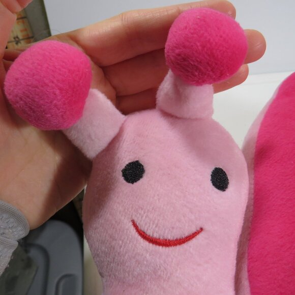 Pink snail pillow/stuffed animal #2 Kids Embroidered Firm Stuffing Back Support - Picture 3 of 10